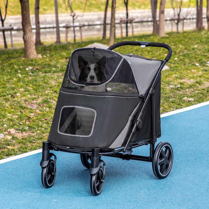 Immagine prodotto PawHut Passeggino per cani con due guinzagli di sicurezza (Cane)