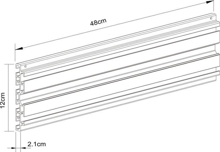 Actual product image Multibrackets Aluminum Profile, Modular Pro System, Black