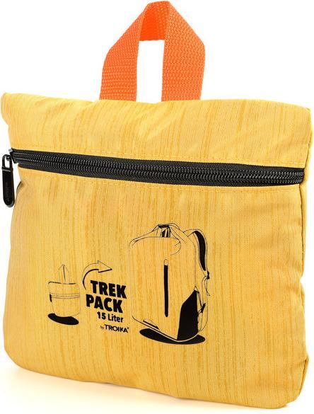 Troika TREKPACK Roll Top Rucksack faltbar, gelb (15 l)