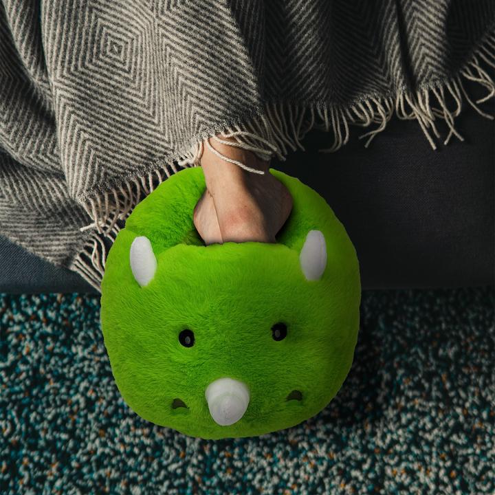Actual product image Mad Monkey Electric foot warmer in Dino design