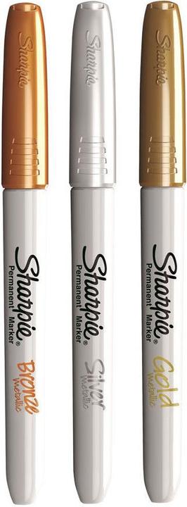 Produktbild Sharpie Feiner Permanentmarker (Silber, 1.40 mm, 3 x)