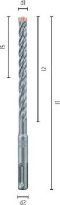 Productafbeelding Alpen SDSplus hamerboor FORCE Snijden (8 mm)