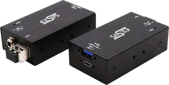 Exsys 2 Port USB 3.2 Gen1 Extender with fibre optic cable up to 300 metres (USB-B, 2 Ports)