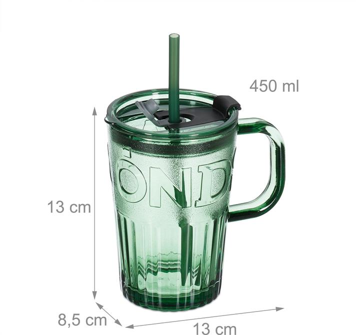 Image du produit Relaxdays 4x jarres-paille (0.45 l, 4 x)
