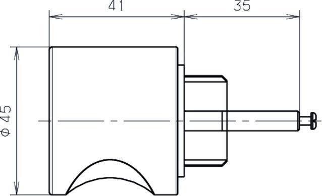 Produktbild Heusser Zylinderolive 3413.2 Ø36mm 7x35mm (Türgriff)