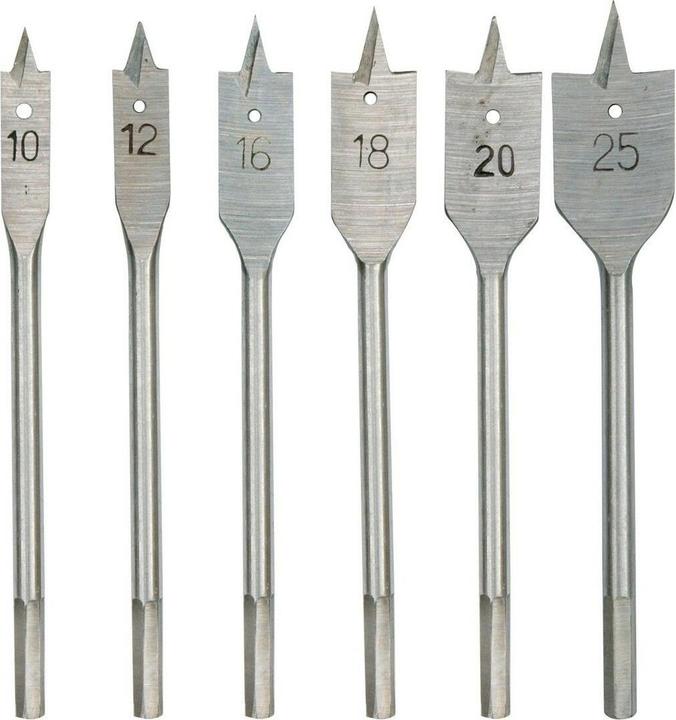 Actual product image Toya Wood drill bit set 6 pcs. flat (10 - 25 mm, Ø1-10mm)