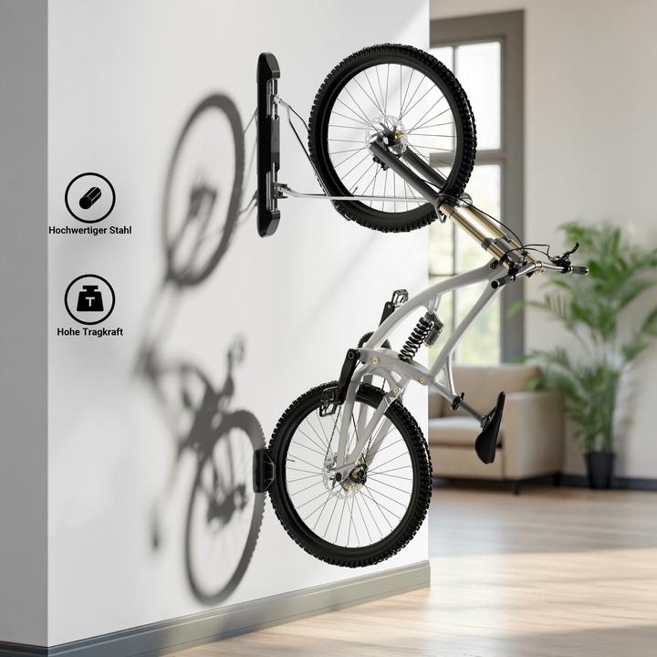 Produktbild Wiltec Fahrrad Wandhalterung 11,8x63,8x58,3cm bis 35kg Fahrradhalterung