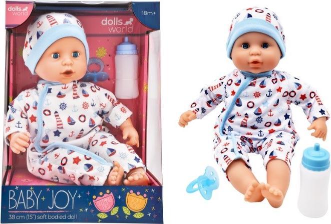Dolls World Mondo delle bambole Lalka Baby Joy 38cm ubranko bia?e