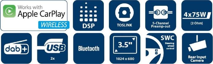 Produktbild Blaupunkt Autoradio London 500 - 1 DIN Multimedia | DAB+ (Apple Carplay)