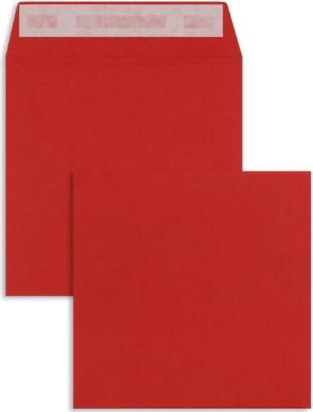 Blanke Briefumschläge 160x160mm 120g/qm haftklebend VE=100 Stück feuerrot (100 x)