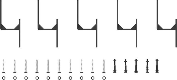 Immagine prodotto VidaXL Staffe di bypass per porte a sbarramento per guide piatte 5 pz.