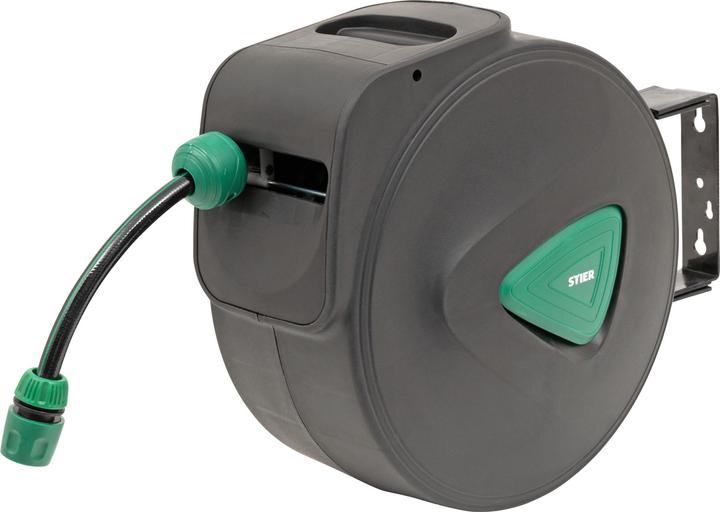 Stier Garden hose reel SGS-200 20+2 m with automatic swivelling spray gun (20 m)