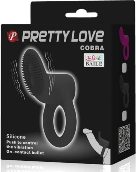 Produktbild Pretty Love Vibrierender Ring Cobra - Schwarz