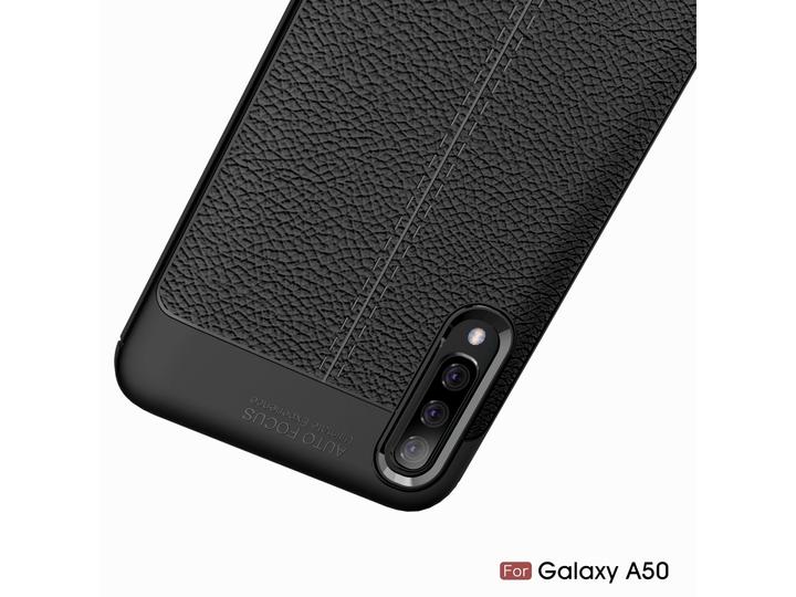 Produktbild Screenguard Samsung Galaxy A50 Hülle Leather Design TPU Cover (Samsung Galaxy A50)
