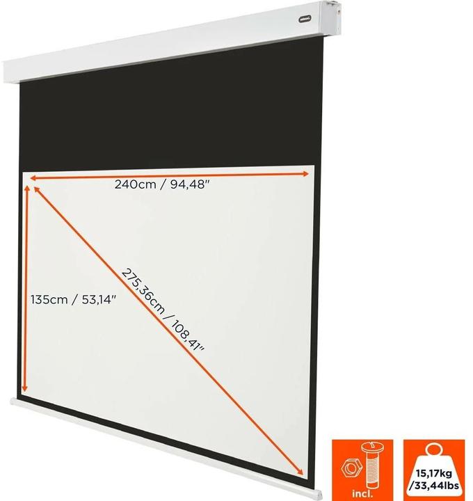 Actual product image Celexon Motor screen Battery V2.0 Motor Pro Plus 240x135 cm 16:9 (43", 16:9)