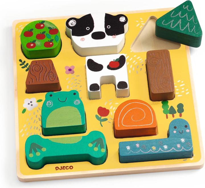 Produktbild Djeco Holzpuzzle - Konstruktionsspiel - Laimingi (10 Teile)