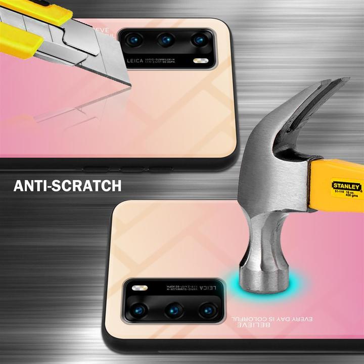 Actual product image Cadorabo TPU 2 colors glass cover (Huawei P40)