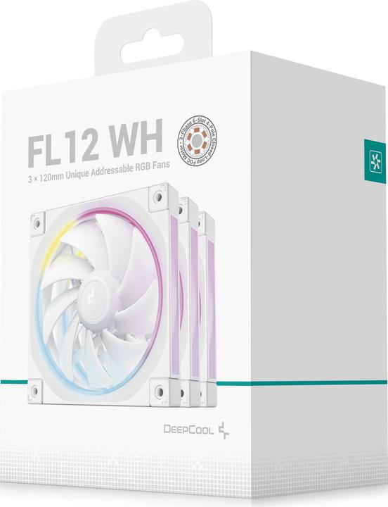Immagine prodotto Deepcool FL12 3in1 120x120x25 Bianco (120 mm, 3 x)