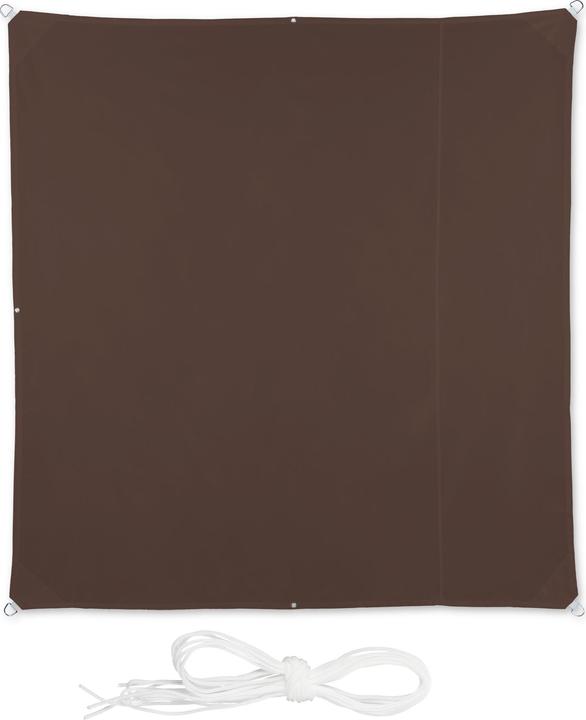 Actual product image Relaxdays Brown Square Shade Sail (200 x 200 x 0.5 cm)