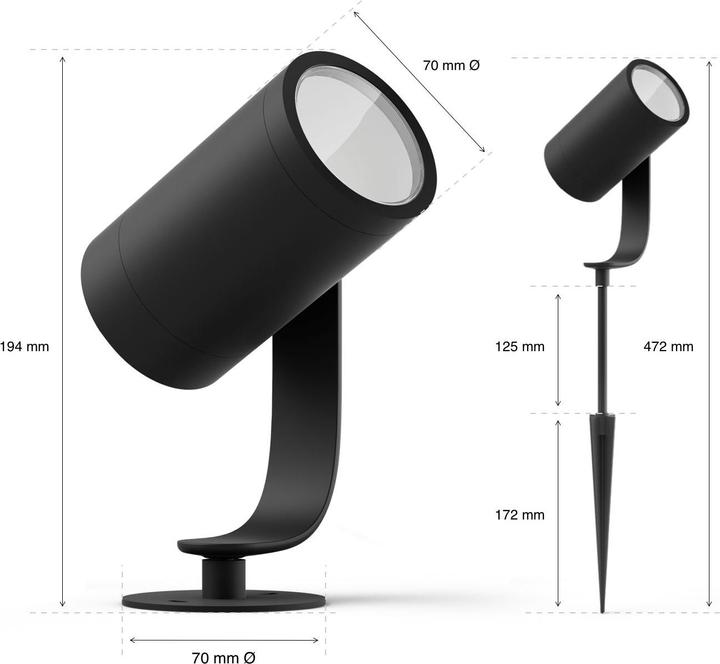 Actual product image Philips Hue Lily Extension (640 lm, IP65)
