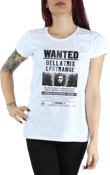 Actual product image Womens/Ladies Bellatrix Lestrange Wanted Poster Cotton T-Shirt (XXL)
