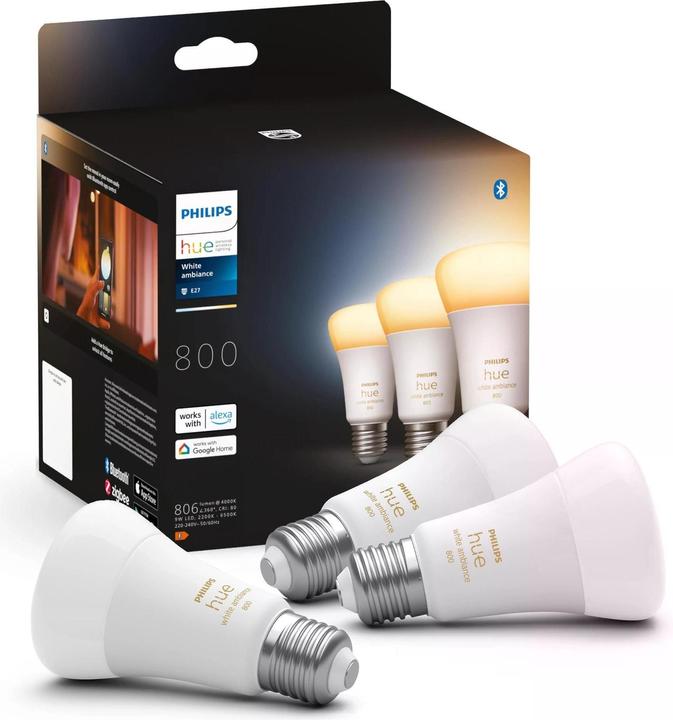Immagine prodotto Philips Sorgente luminosa bianca d'ambiente (E27, 9 W, 806 lm, 3 x, F)