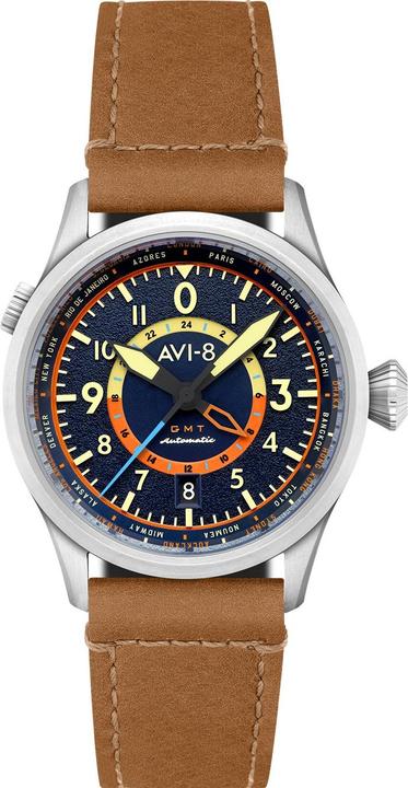 Produktbild AVI-8 AV-4120-01 Wingman Worldtimer GMT (Fliegeruhr)