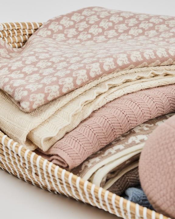 Image du produit Smallstuff - Baby blanket AO rabbits - Merino Wool Powder - 80x100 cm (70007-92) (80 x 100 cm)