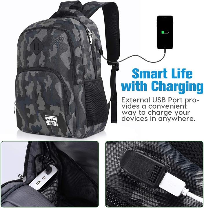 Produktbild Yamtion Laptop-Rucksack mit USB-Ladeanschluss (35 l)