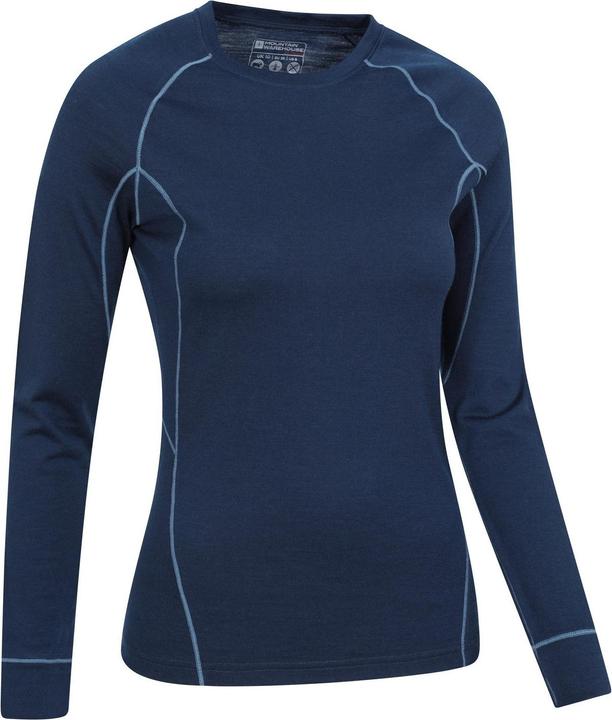 Actual product image Mountain Warehouse Womens/Ladies Asgard Merino Wool Long-Sleeved Thermal Top (44 D)