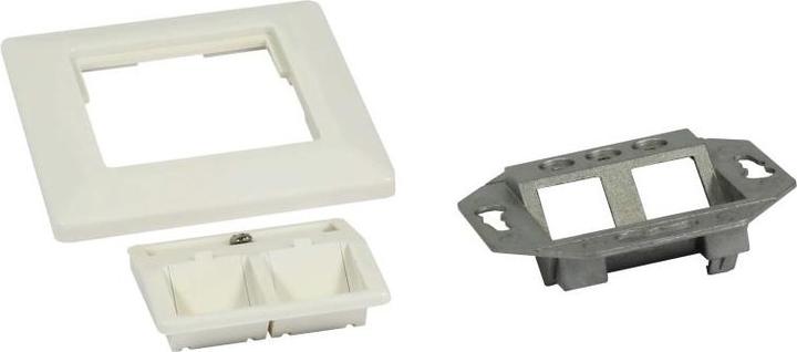 Immagine prodotto Synergy 21 Keystone, supporto per moduli, scatole da incasso per moduli 2xTP, bianco puro, cornice esterna