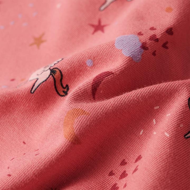 Produktbild VidaXL Kinderpyjama mit Langen Ärmeln Altrosa 92,Material: 95 (92)