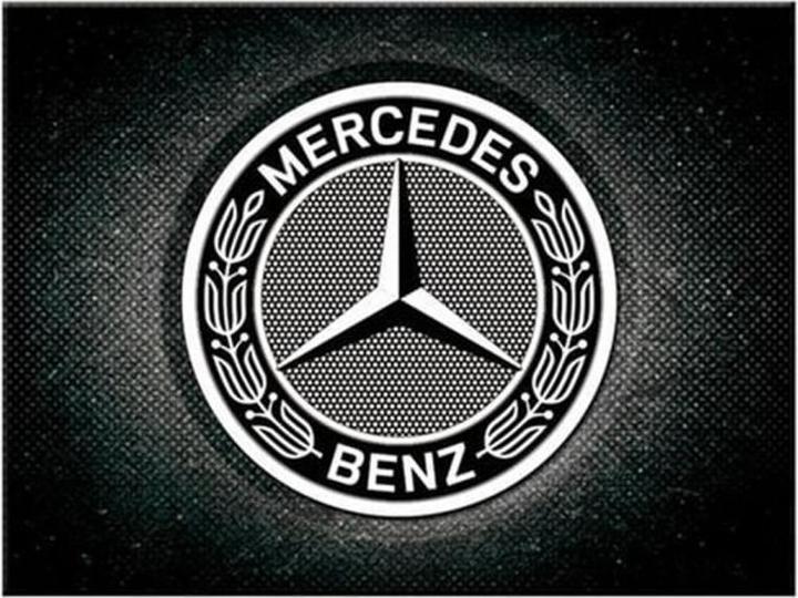 Immagine prodotto Nostalgic-Art Merchandising Magnete adesivo logo Mercedes Benz 1 pezzo, grigio/nero/bianco (1 x)