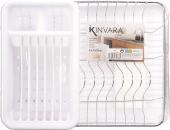 Produktbild Kinvara Flaches Geschirrabtropfsieb weiss Tablettbehälter