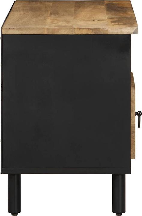 Immagine prodotto VidaXL Mobile TV Mobile TV basso Tavolo TV Nero Legno di mango grezzo (100 x 33,5 x 46 cm)
