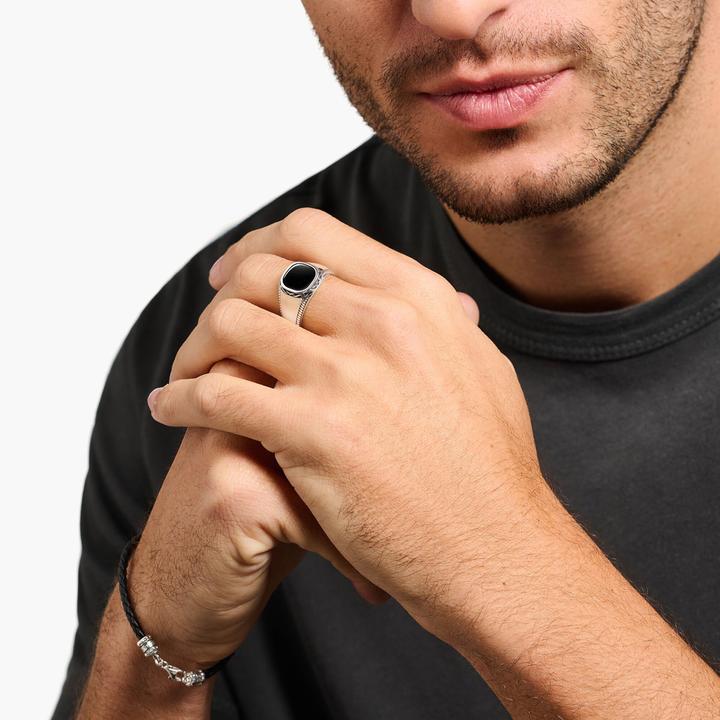 Image du produit Thomas Sabo Bague noire (64, Argent 925)