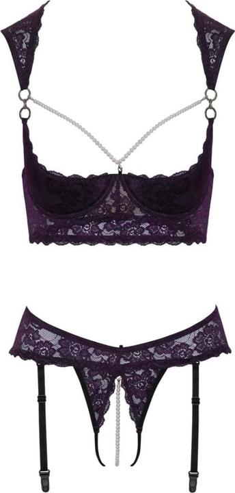 Image du produit Cottelli Collection Shelf Bra Set Purple 80B/M (80 B)