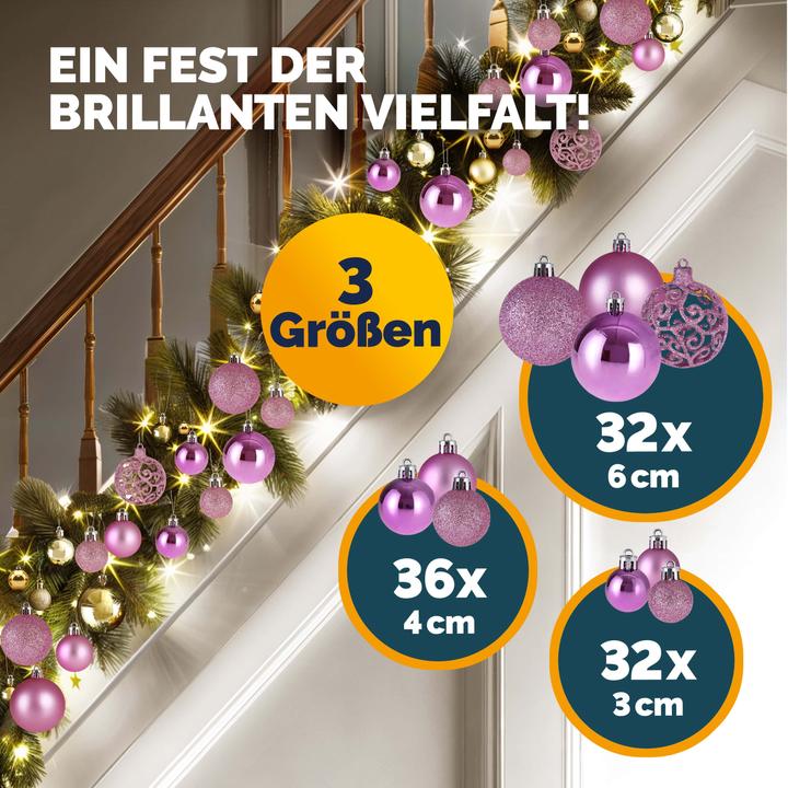 Produktbild Deuba Weihnachtsbaumkugeln (100 -teilig)