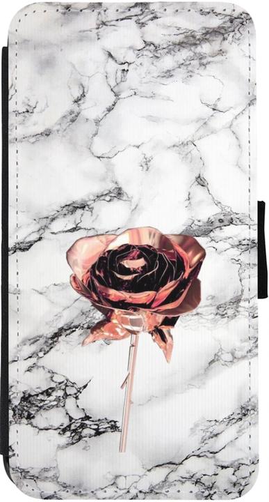 Actual product image PhoneLook Coque Wallet noir Marble Rose Gold (Apple iPhone 13)