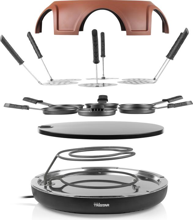 Produktbild Tristar 3- in 1 Pizza Festa als Raclette, Grillplatte und zum Pizza machen