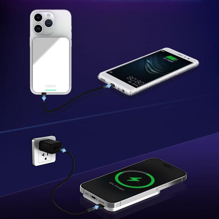 Immagine prodotto Hinovo MB1-5000XW MagSafe 5000mAh 20W Wireless Power Bank - Bianco (5000 mAh, 15 W, 19.25 Wh)