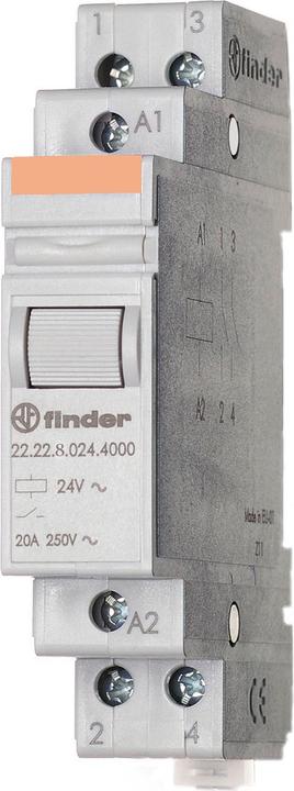 Actual product image Finder 20A 2NO monostable DIN relay, 230Vac