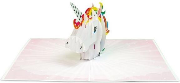 Image du produit MU Classic Carte de voeux 3D pop-up d'anniversaire - Licorne (1 pcs)