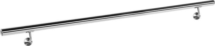 Produktbild Wiltec Handlaufset Wandhalter Handlauf 130cm Halter Treppe Haltegriff Edelstahl V2A (Edelstahl)