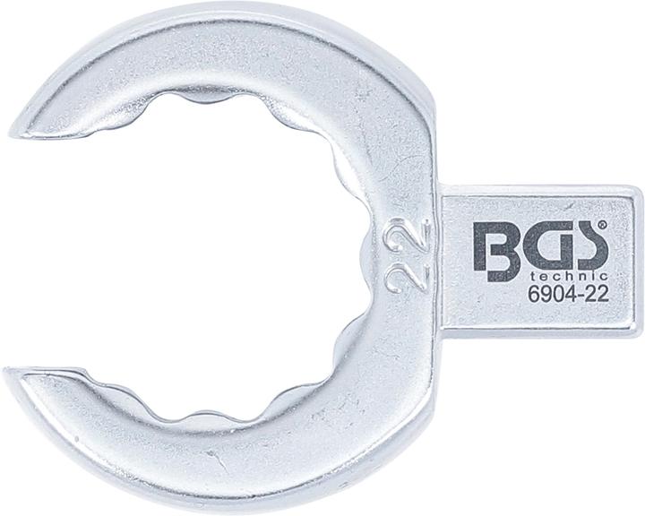 Produktbild BGS Einsteck-Ringschlüssel offen 22 mm Aufnahme 9 x 12 mm (22 mm)