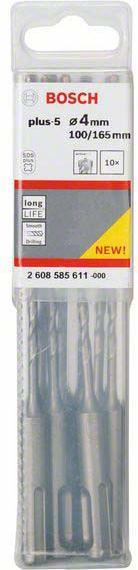 Produktbild Bosch Professional Zubehör Hammerbohrer SDS plus-5, 4 x 100 x 165 mm, 10er-Pack (4 mm)