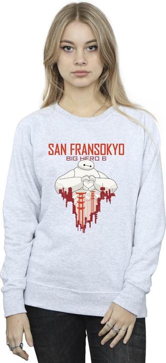 Immagine prodotto Disney Big Hero 6 Baymax San Fransokyo Heart Felpa Donna (XL)