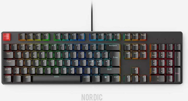 Actual product image Glorious PC Gaming Race ABS Keycaps - 105 pcs, black, ISO, NO layout