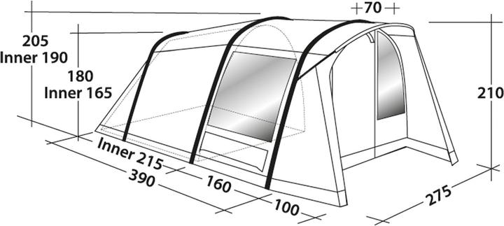 Actual product image Robens Lookout 500 Tent (Tunnel tent, 21.70 kg, 5 persons)