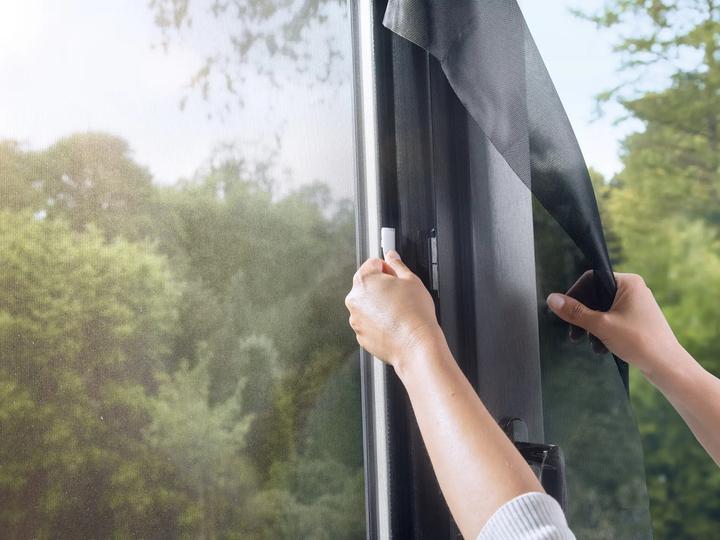 Actual product image tesa Pollen protection grille, for allergy sufferers, can be closed incl. self-adhesive Velcro tape (150 x 180 cm)